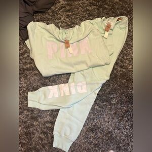 PINK Victoria's Secret Light Green Pullover